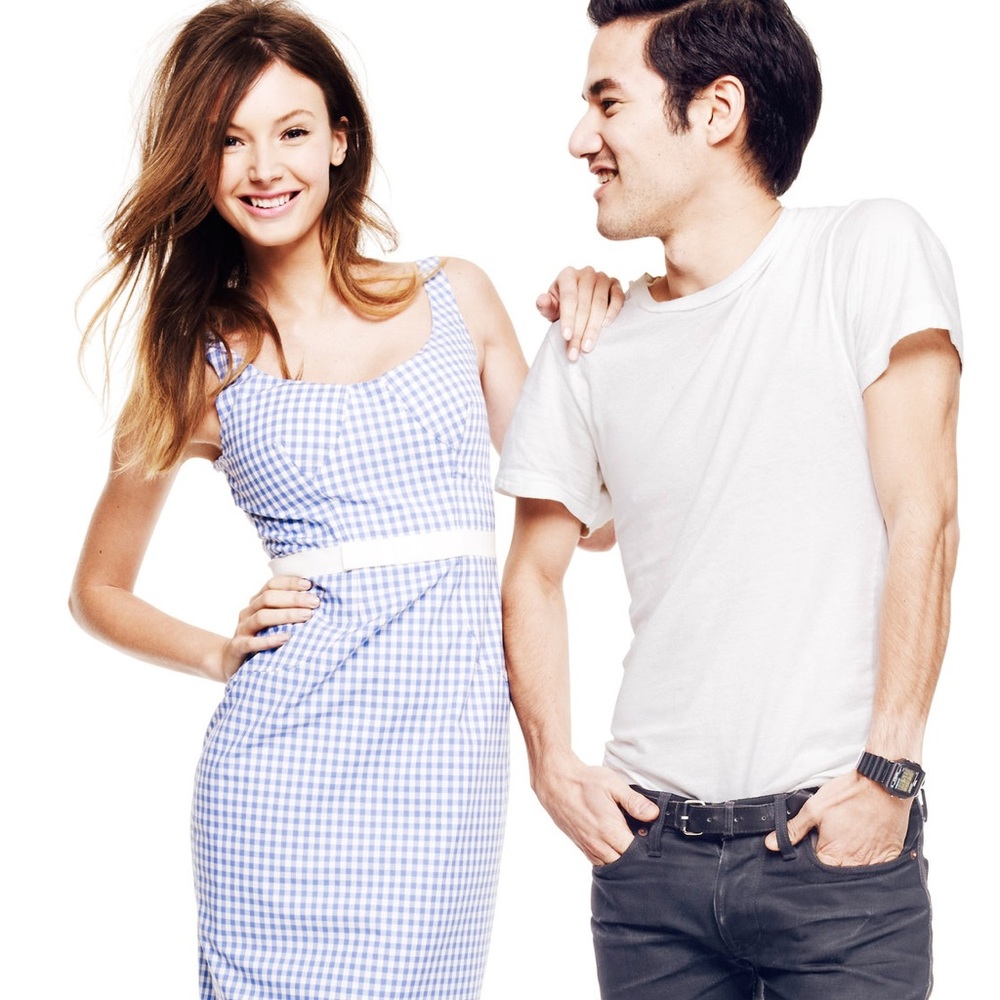 Altuzarra for J.Crew blue gingham dress